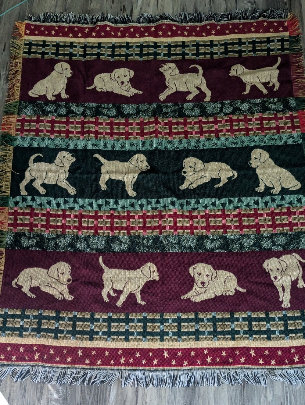 Labrador Puppy Tapestry Throw Blanket